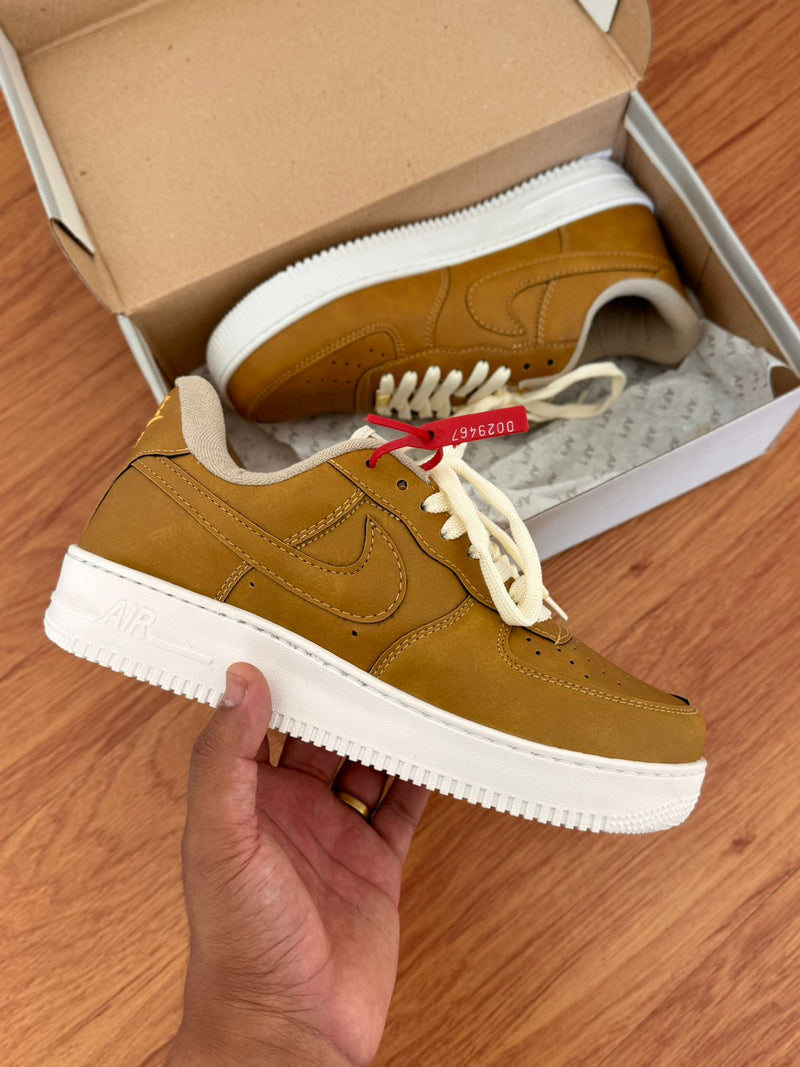 tenis masculino sofisticado nike air force 1 caramelo streetwear