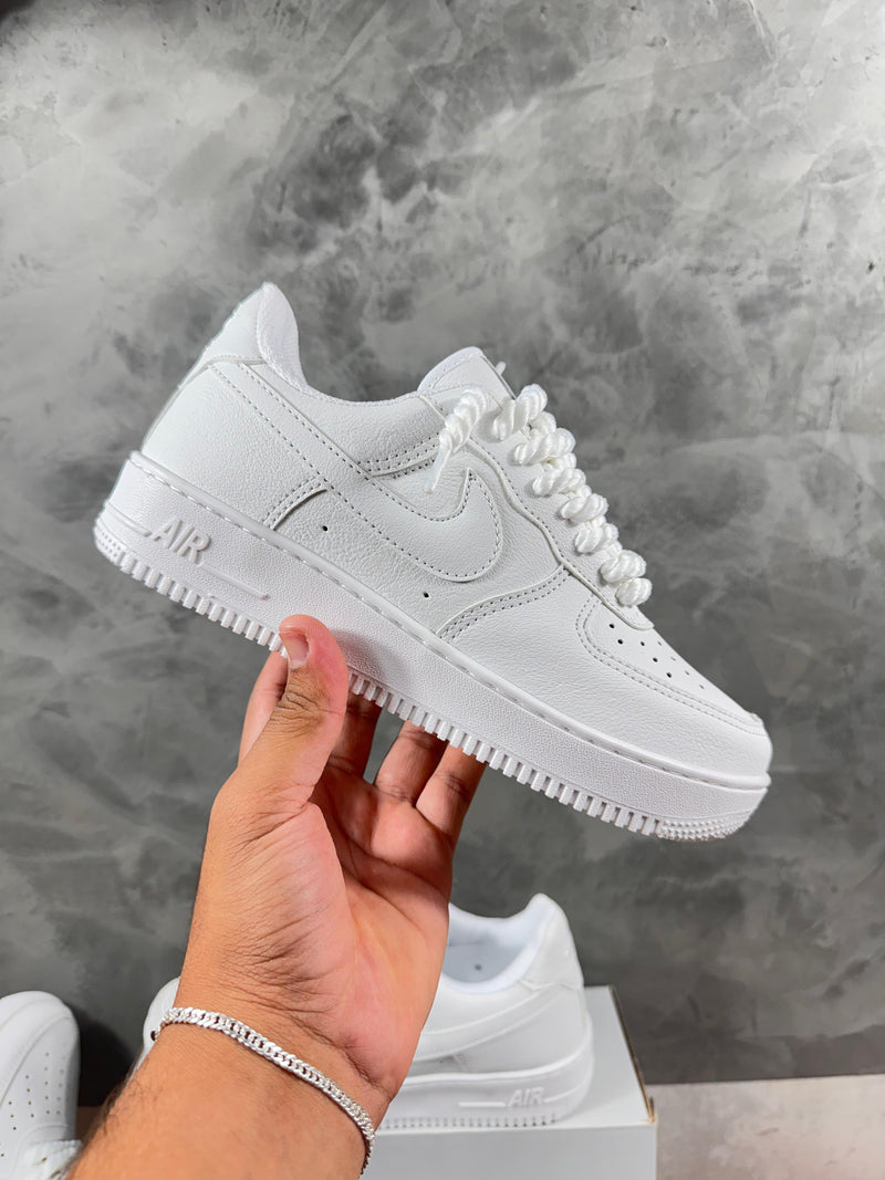 Tênis Nike Air Force 1 Unissex [Branco] [Cadarço Corda] - Reinvenção do Clássico