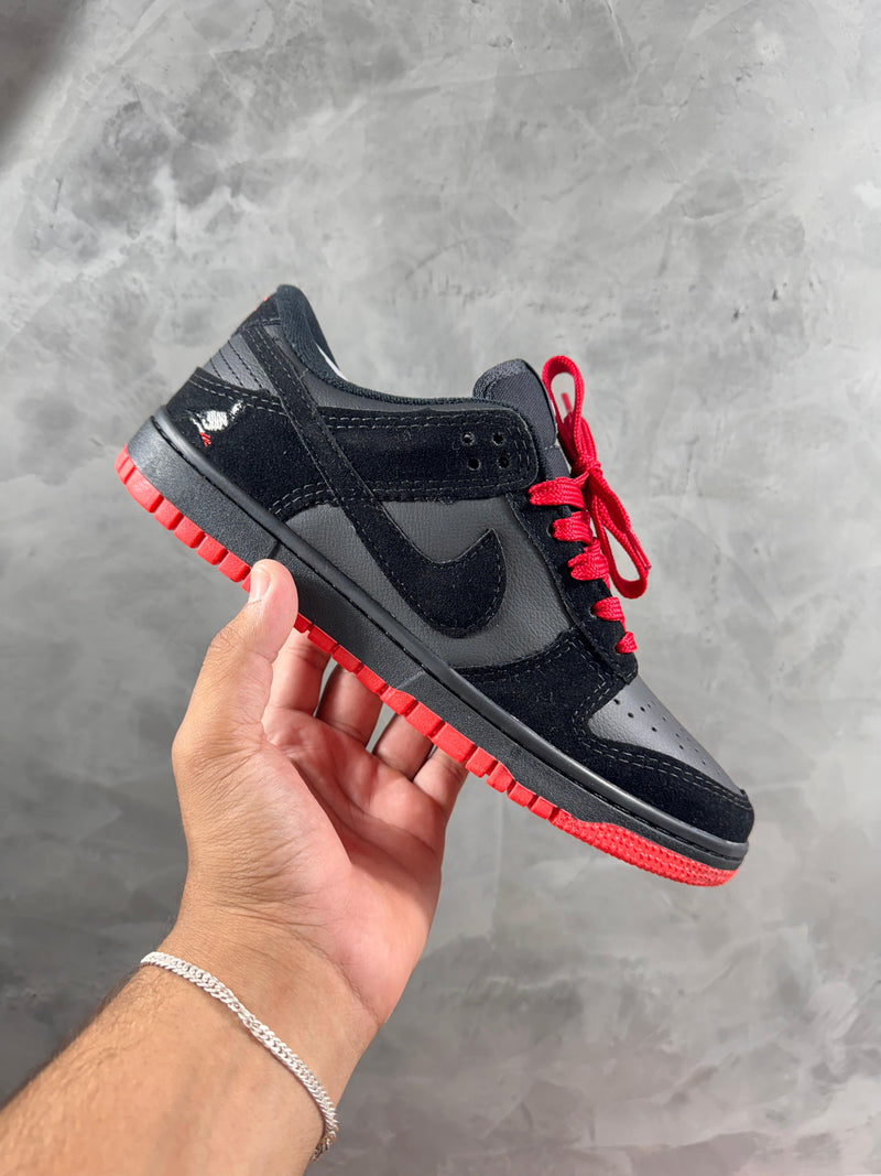 Tênis estiloso Unissex exclusivo Nike sb dunk low pro X Jeff staple preto vermelho