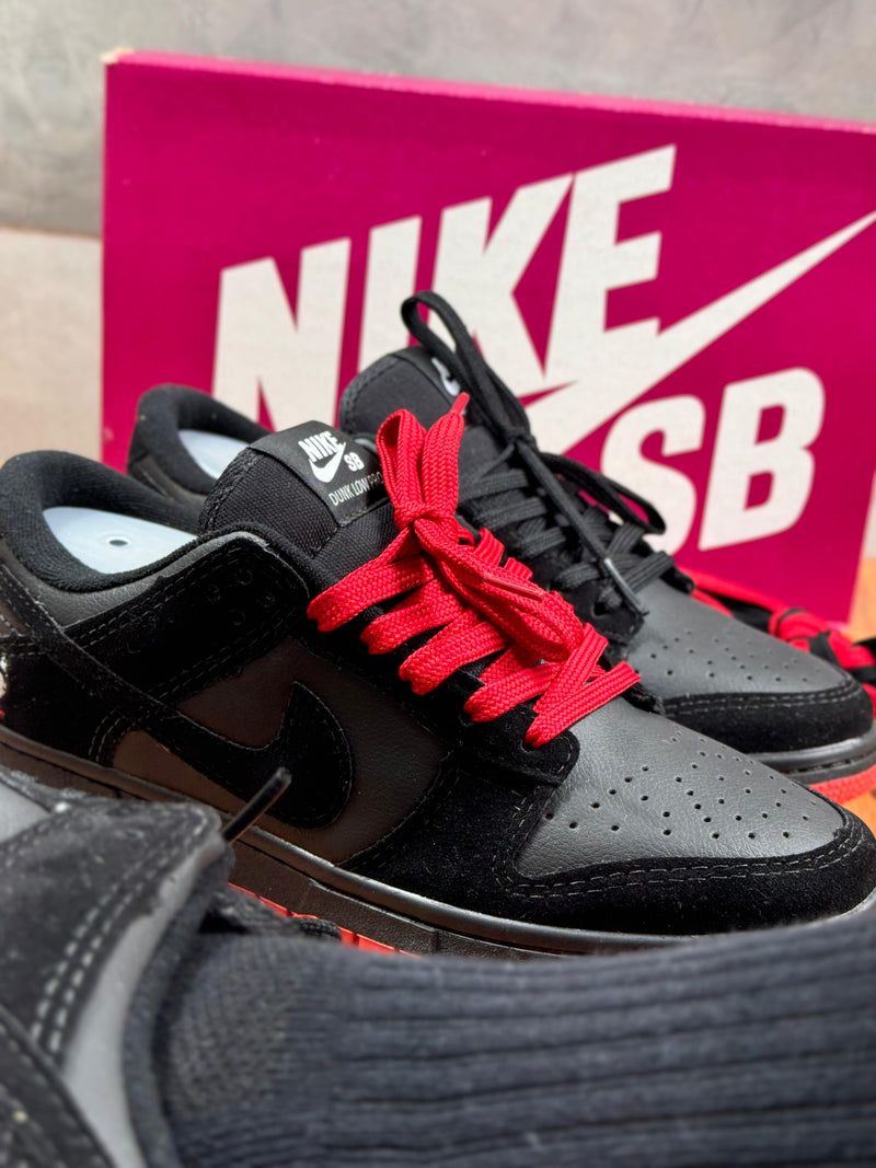 Tênis estiloso Unissex exclusivo Nike sb dunk low pro X Jeff staple preto vermelho