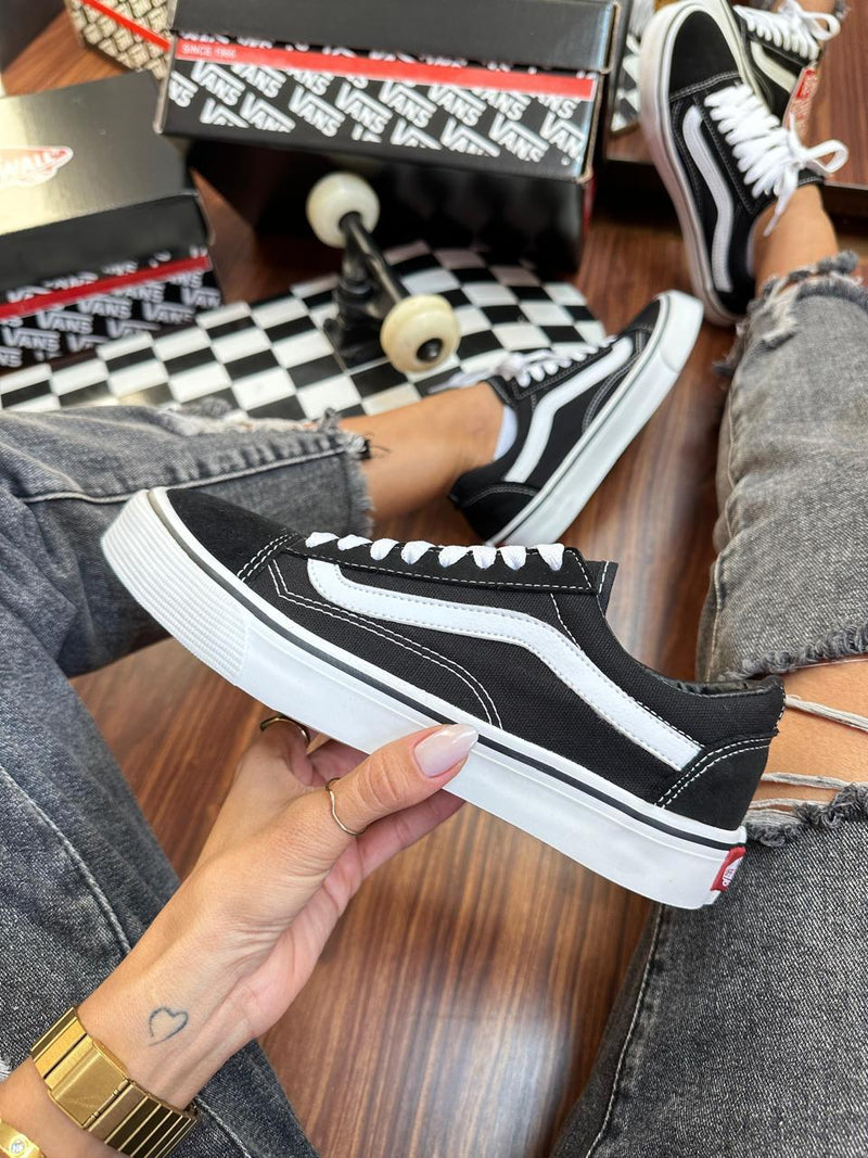 Tênis Unissex vans old skool skate estiloso clássico 