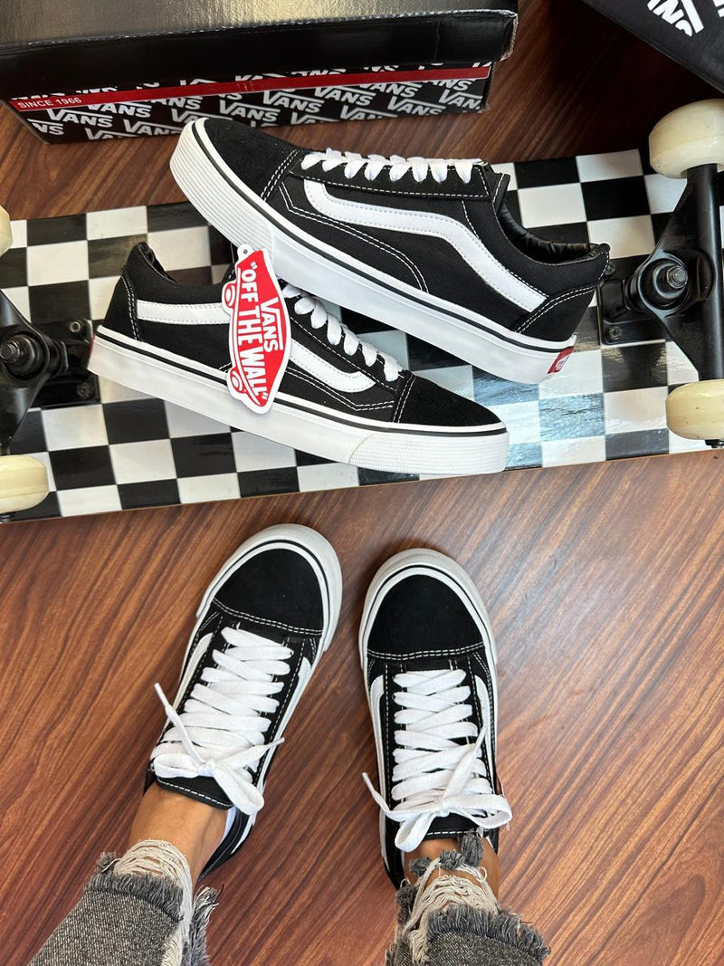 Tênis Unissex vans old skool skate estiloso clássico 