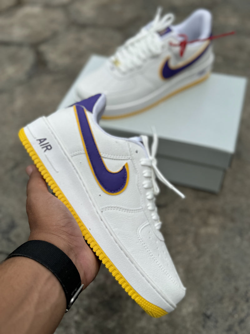 tenis masculino limitado nike air force 1 lakers basquete 