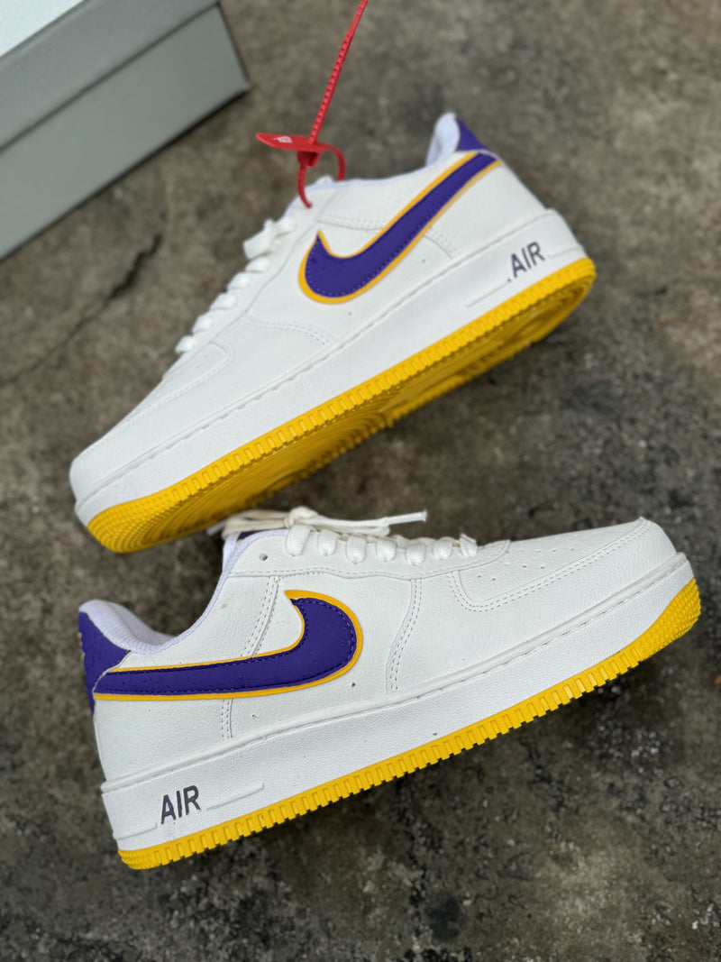 tenis masculino limitado nike air force 1 lakers basquete 