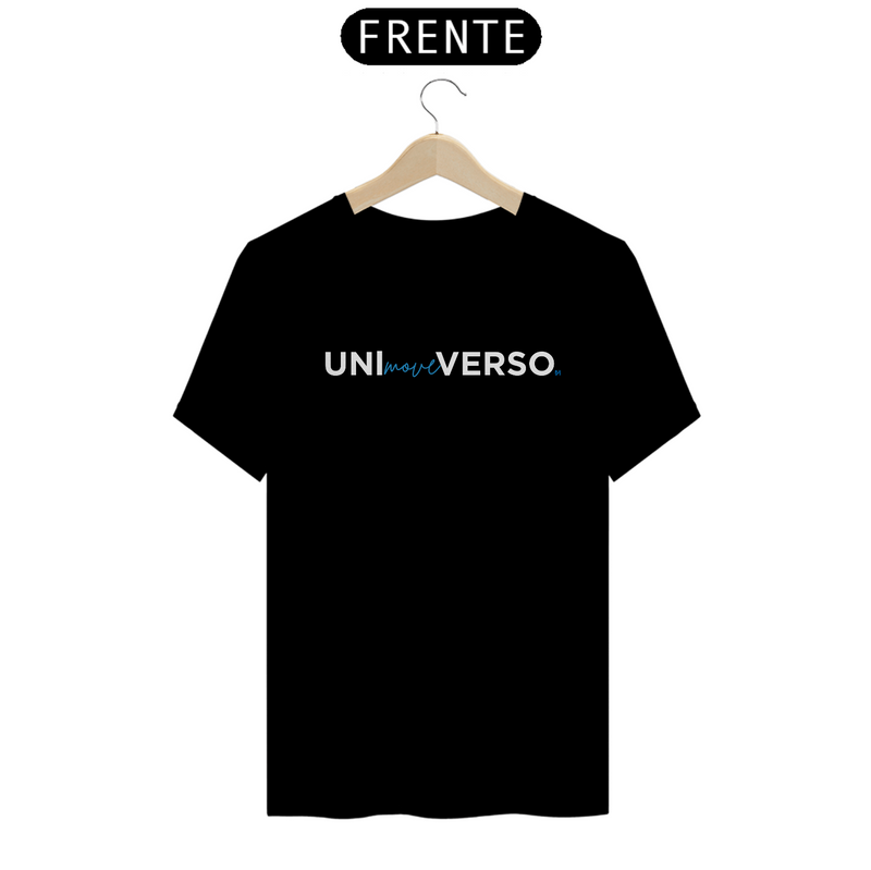 camiseta unissex universo move movimento e universo 