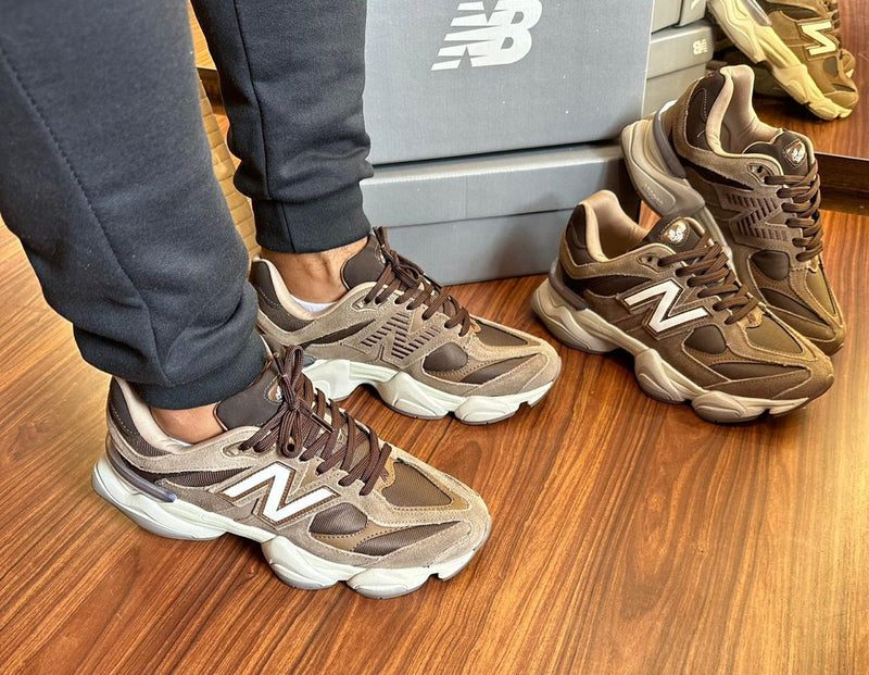 Tênis New Balance 9060 Masculino em Couro Legítimo [Marrom] - Conforto e Estilo para Todos os Momentos