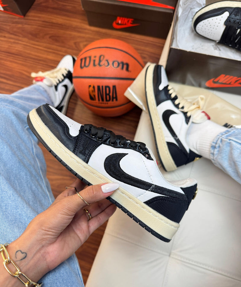 tenis feminino estiloso confortavel nike jordan 1 x travis scott basquete streetwear