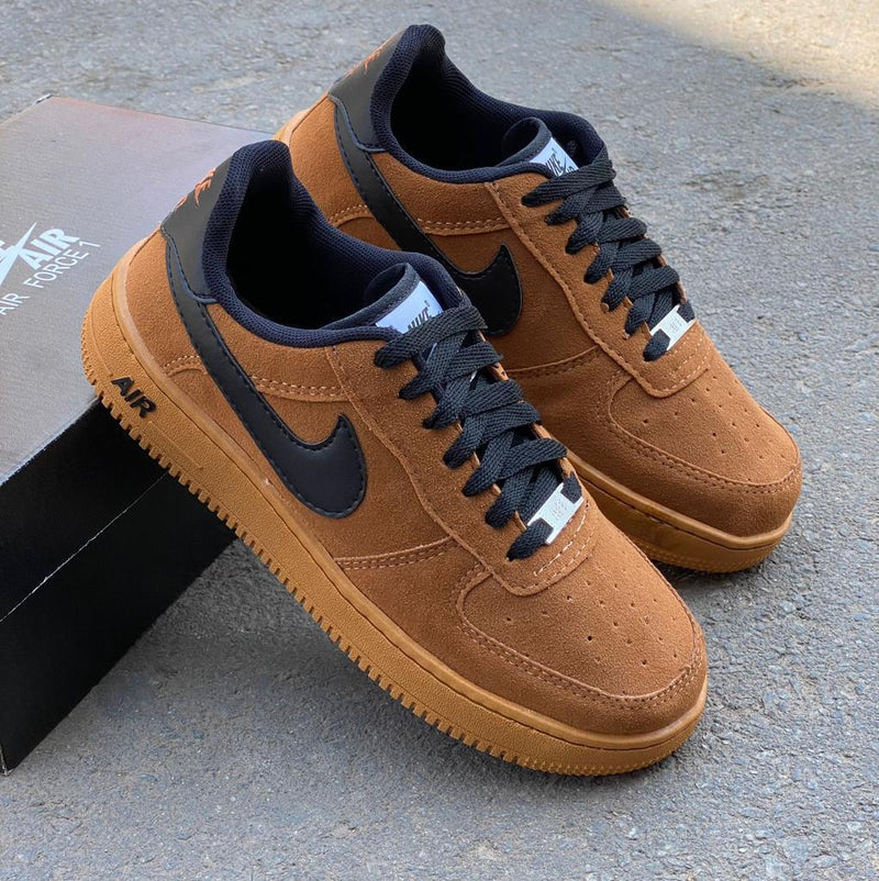 tenis masculino camurça confortavel estiloso nike air force 1