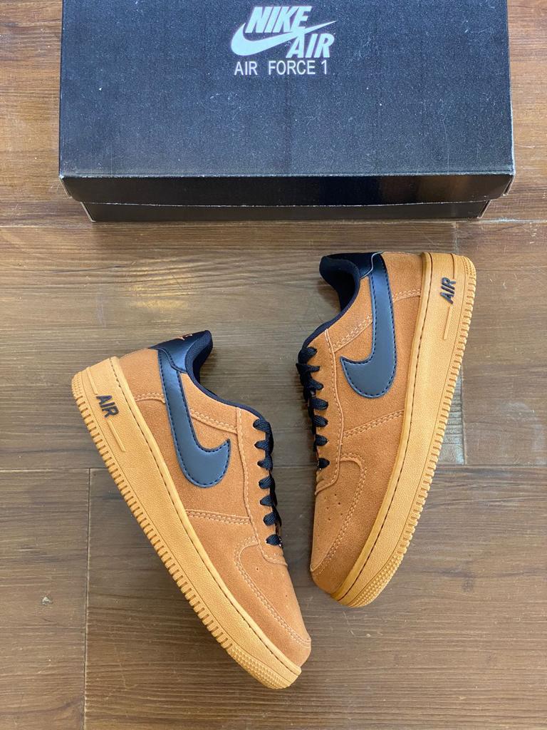 tenis masculino camurça confortavel estiloso nike air force 1