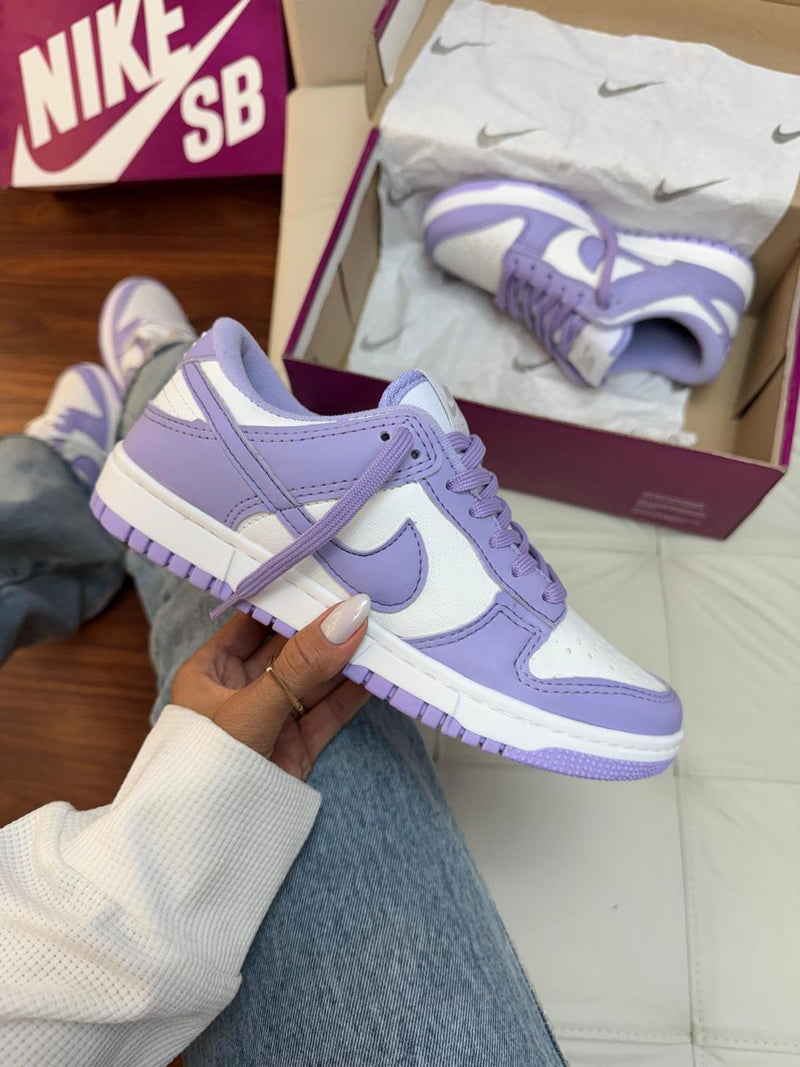 tenis feminino estiloso e confortavel lilas nike dunk low 